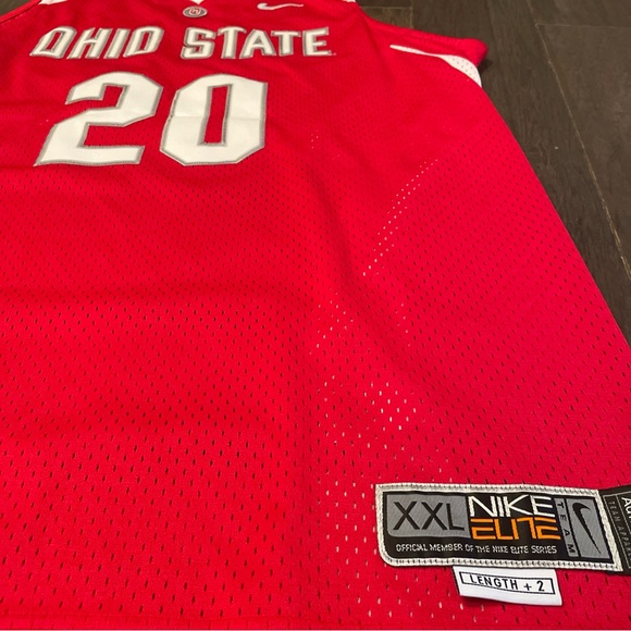 Ohio State Buckeyes Jersey Mens 2XL Red #20 Basketball Dri Fit Nike - Picture 2 of 6